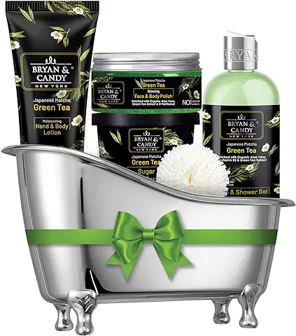 Bryan & Candy Green Tea Bath Tub Gift Set for Women and Men