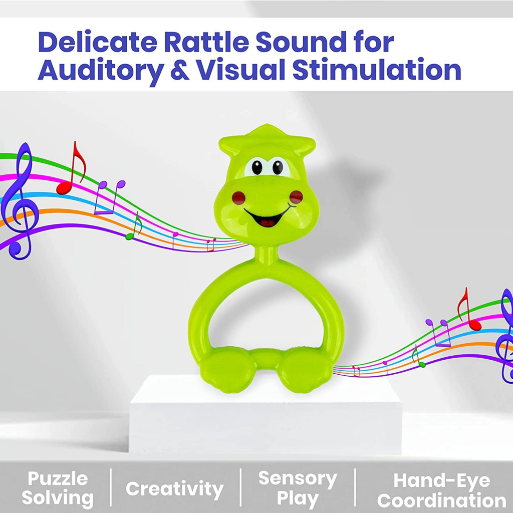 Delicate Rattle sound for auditory and visual stimulation