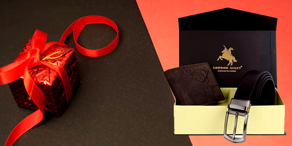 Leather Belt and Wallet Combo - Gift Idea For Him